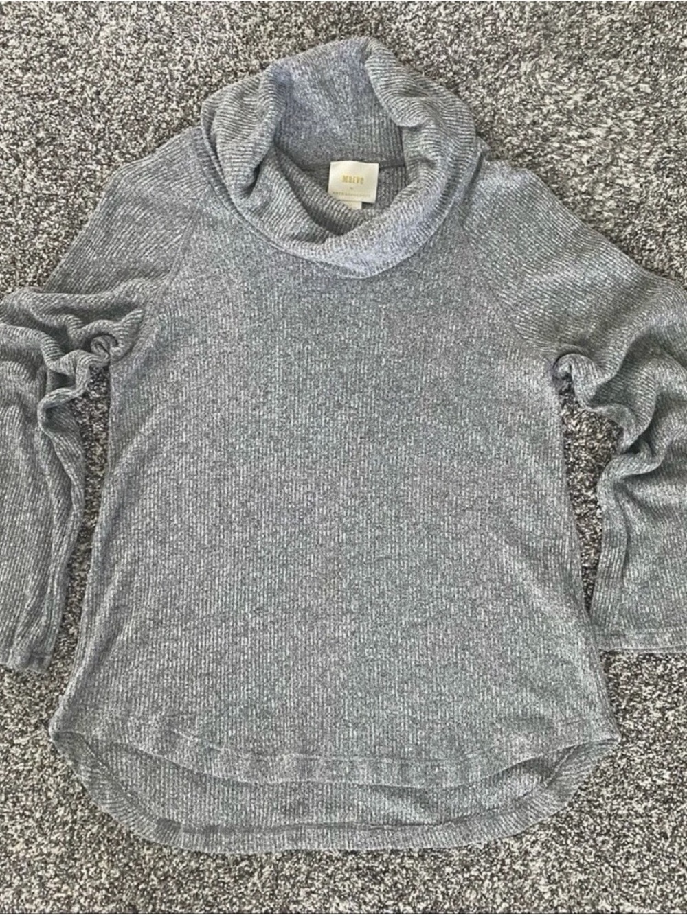 Maeve Anthropologie Sweater XS Gray Cowl Neck Pullover Womens Cozy Casual